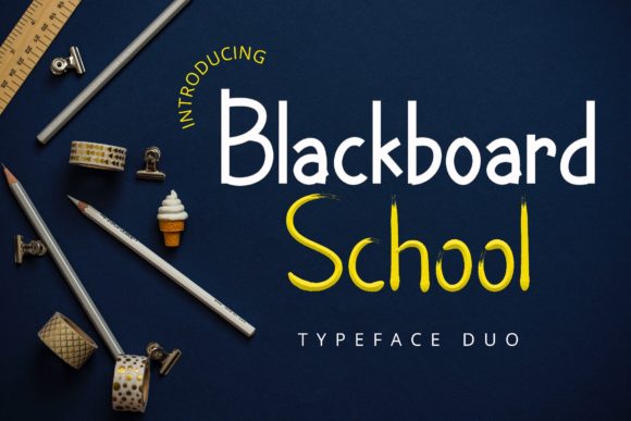 Blackboard School Font for Playful Web Headers