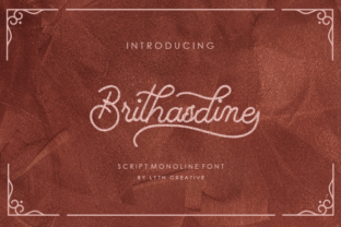 Brithasdine Font: Elegant Monoline Script for Web Design