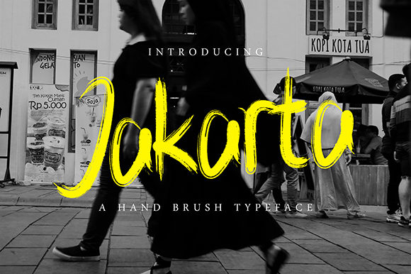 Jakarta Font: A Textured Dry Brushed Typeface for Makers