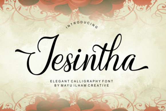 Jesintha: A Formal Script Font for Digital Elegance