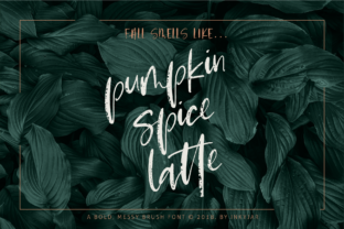 Pumpkin Spice Latte Script: A Bold Typeface for Makers