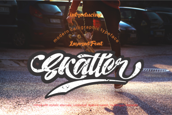 Skatter: A Modern Script Font for Handmade Brands